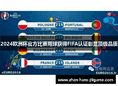 2024欧洲杯官方比赛用球获得FIFA认证彰显顶级品质